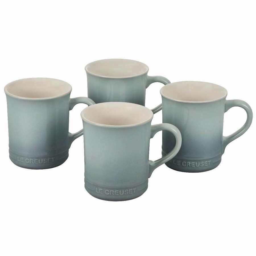 Glassware & Tabletop * | Le Creuset 14Oz Mugs Set Of 4 | Sea Salt