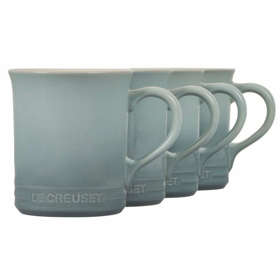 Glassware & Tabletop * | Le Creuset 14Oz Mugs Set Of 4 | Sea Salt