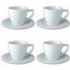 Kitchen * | Berghoff Essentials 12 Oz Porcelain Breakfast Cup Saucer, Set Of 4 White