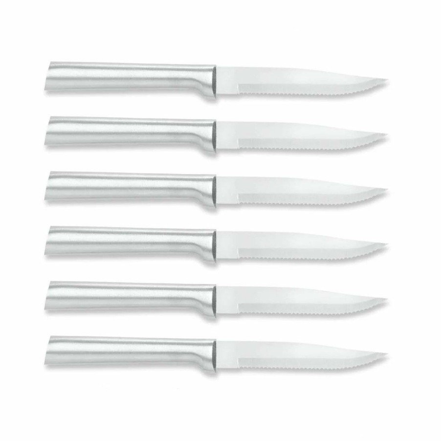 Knives * | Rada Cutlery 6-Piece Serrated Steak Knife Set | Silver