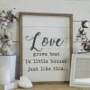 Misc_Gifts * | Vip Home & Garden Ternational Wood Love Grows Sign White