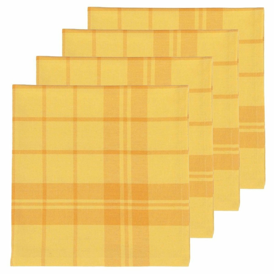 Glassware & Tabletop * | Danica Brands Now Designs By Danica Second Spin 20 Napkins (Set Of 4) | Badhami Yellow