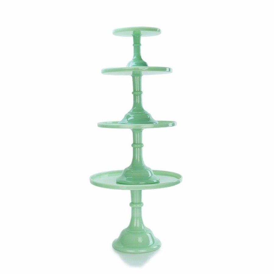 Glassware & Tabletop * | Mosser Glass 4-Tier Cake Plates Set | Jade