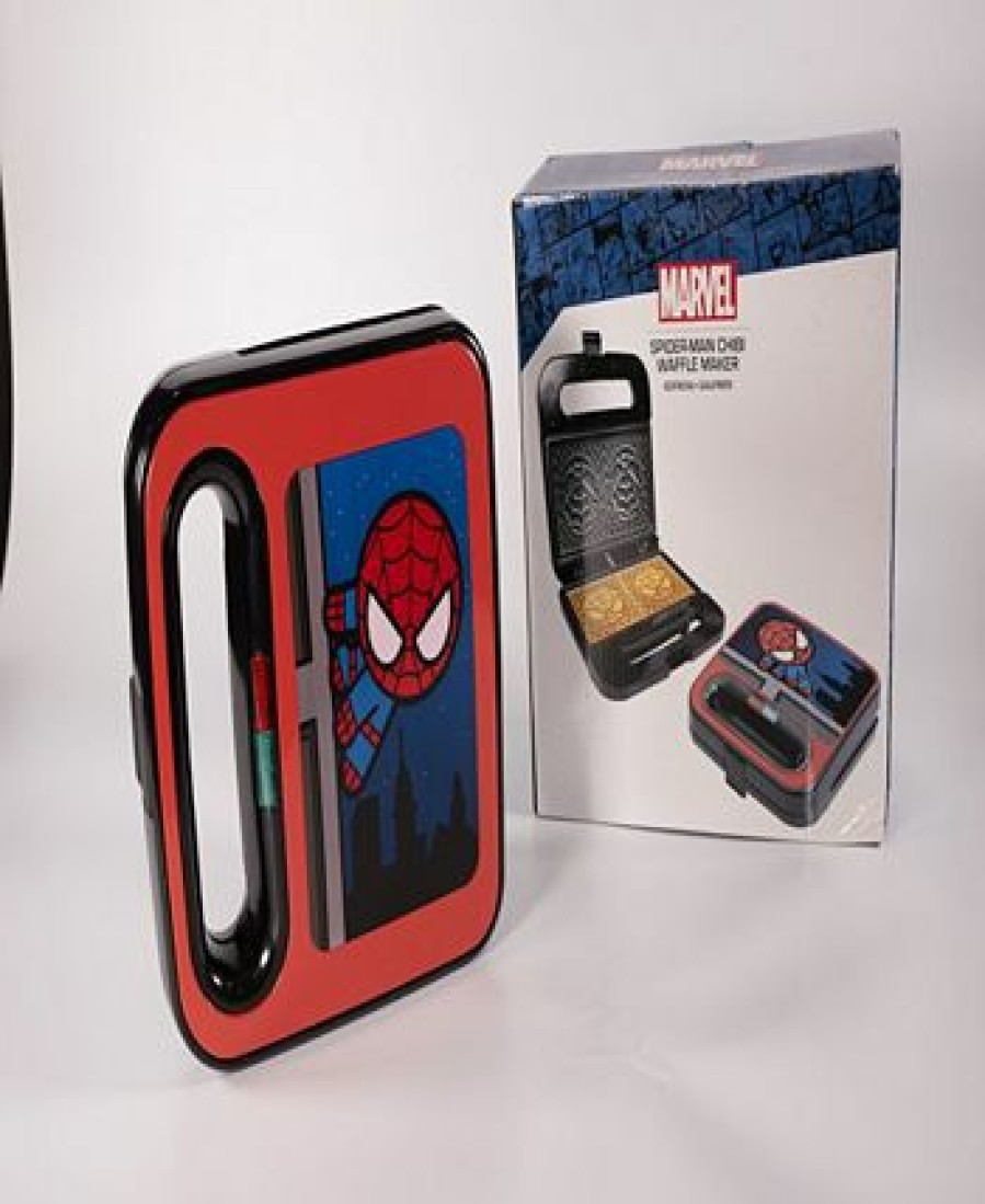 Kitchen * | Uncanny Brands Spider-Man Waffle Maker Black And Red