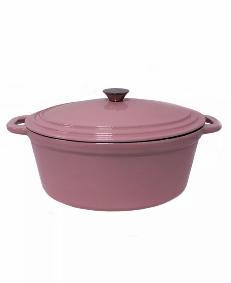 Kitchen * | Berghoff Neo 8 Qt. Oval Cast Iron Casserole Pink