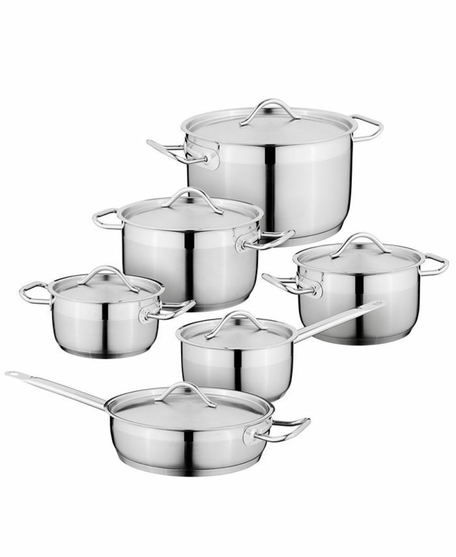 Kitchen * | Berghoff Otel 18/10 Stainless Steel 12 Piece Cookware Set Silver