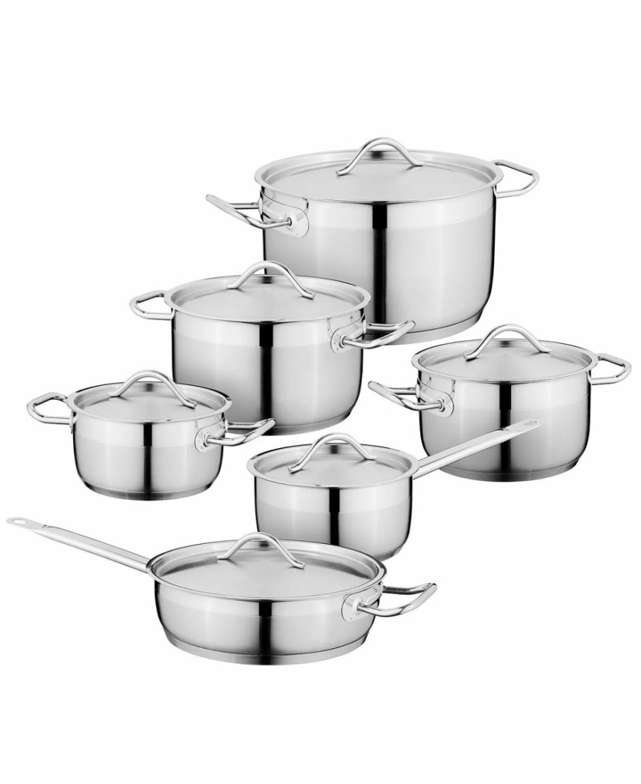 Kitchen * | Berghoff Otel 18/10 Stainless Steel 12 Piece Cookware Set Silver