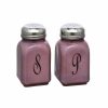 Glassware & Tabletop * | Mosser Glass Monogram Salt & Pepper Set | Eggplant