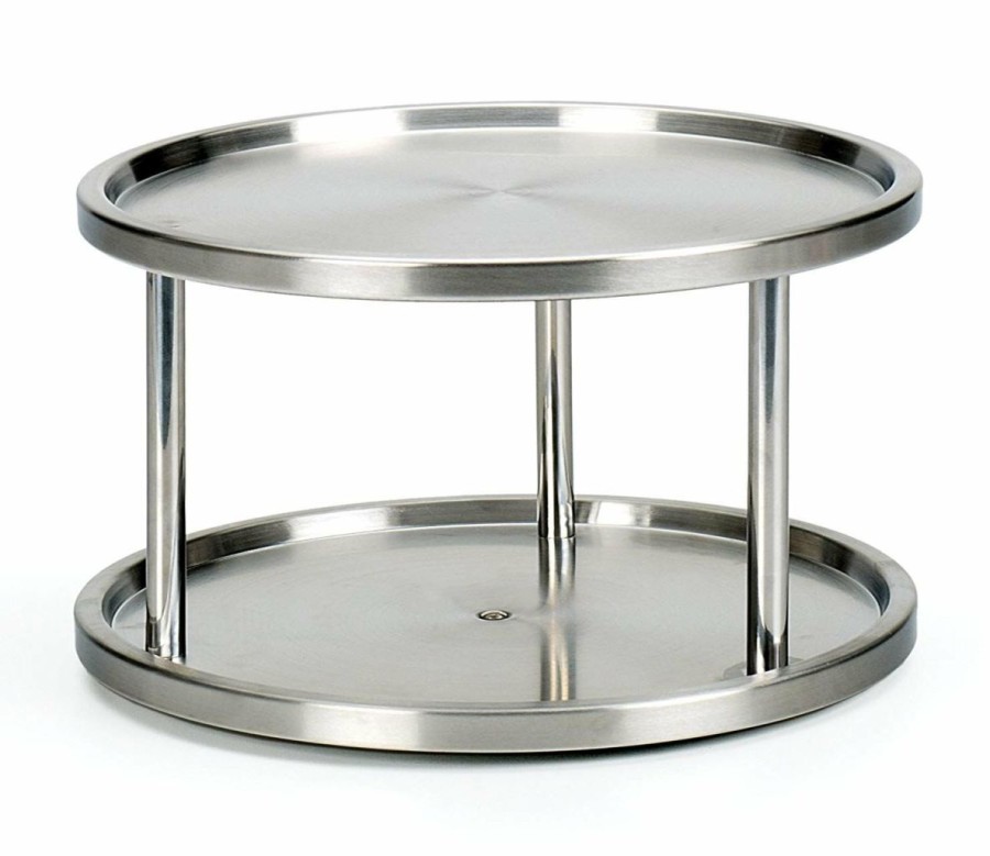 Glassware & Tabletop * | Rsvp International Rsvp Endurance Stainless Steel Two-Tier Turntable