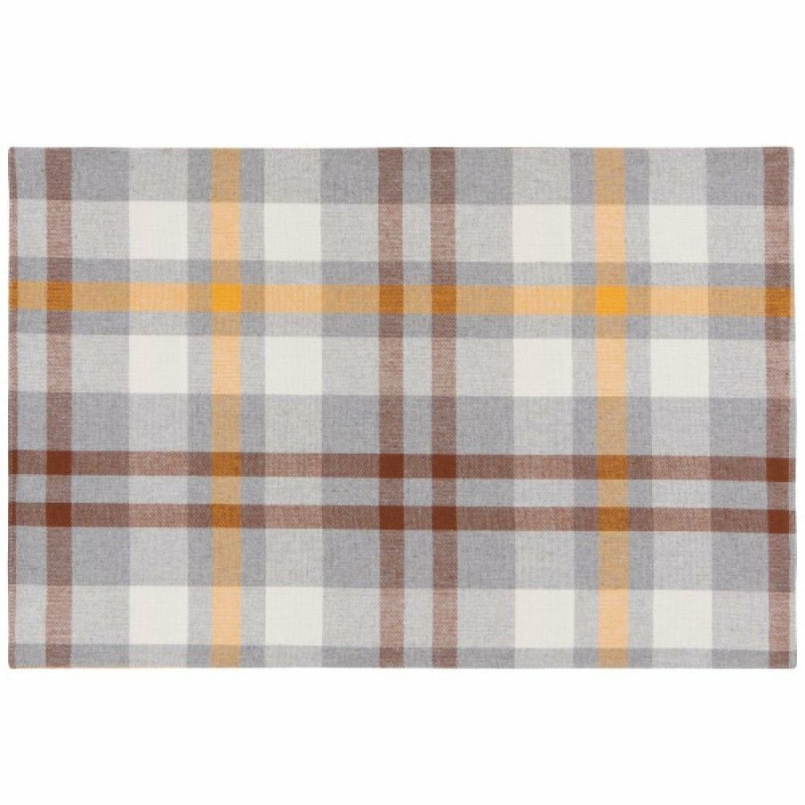 Glassware & Tabletop * | Danica Brands Now Designs By Danica Second Spin 13 X 20 Placemats (Set Of 4) | Maize Plaid