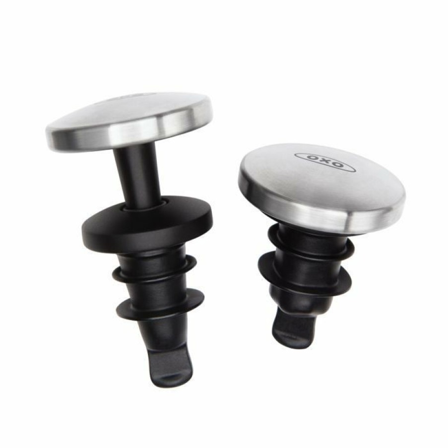 Glassware & Tabletop * | Oxo Steel Expanding Wine Stopper | 2-Pack