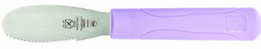 Knives * | Mercer Cutlery Mercer Culinary Millennia 3.5 Wavy Edge Spreader Purple