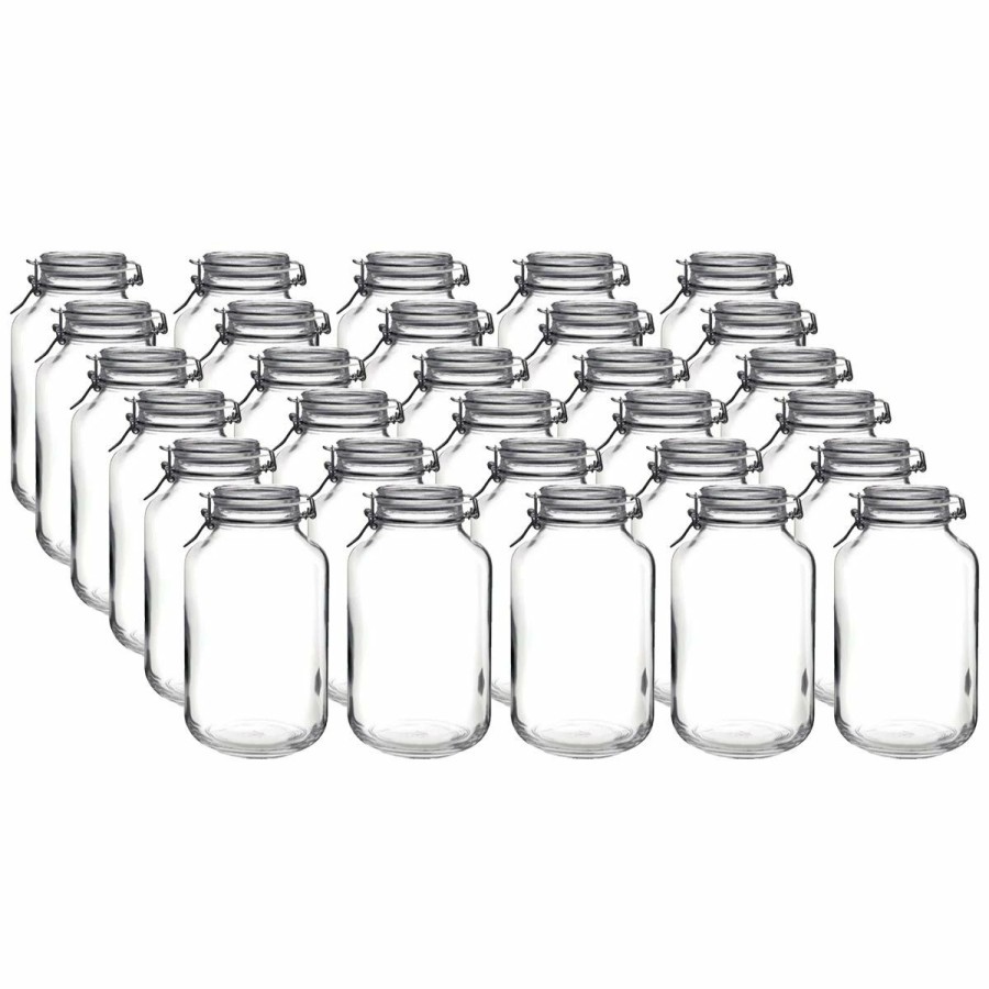 Glassware & Tabletop * | Bormioli Rocco 4L Swing Top Fido Glass Jars | 30-Pack