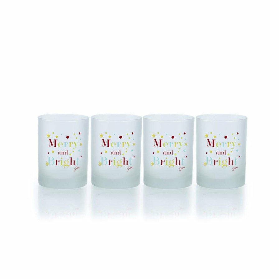 Glassware & Tabletop * | Fiesta 14Oz Double Old Fashioned Glasses (Set Of 4) | Merry & Bright