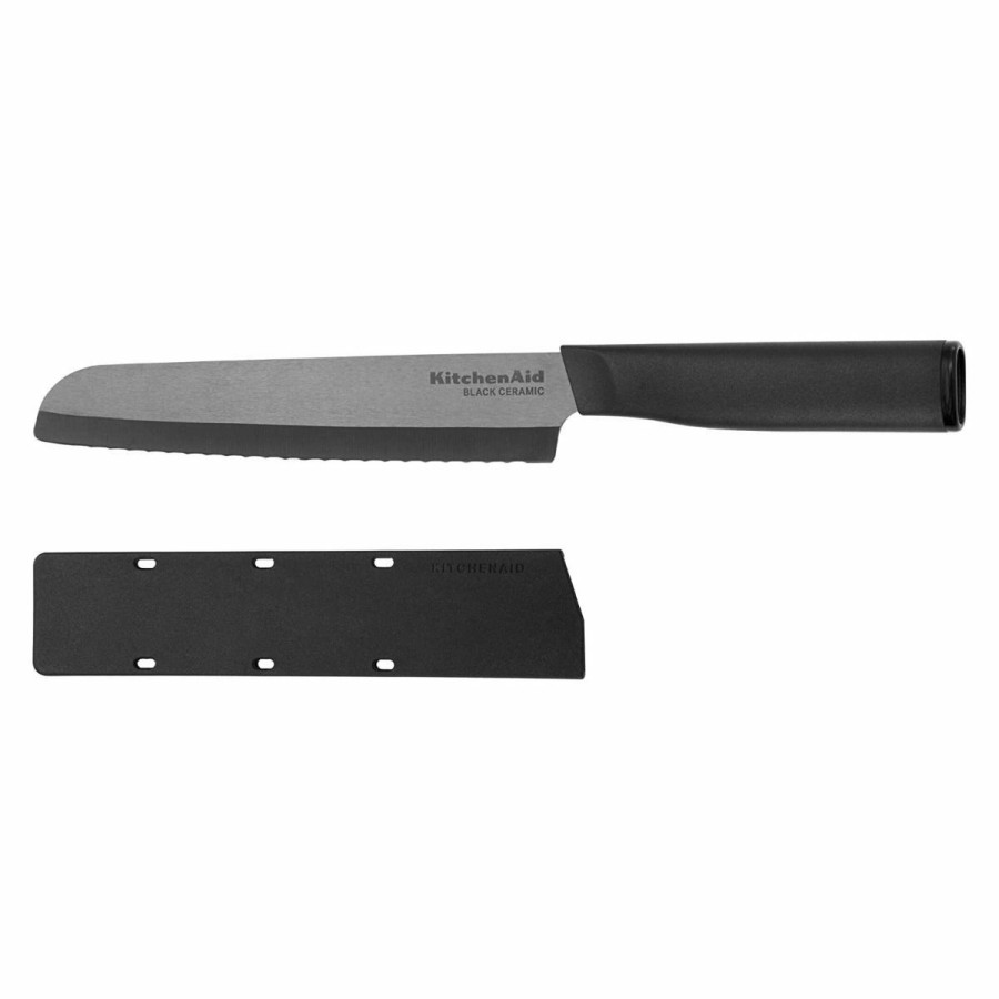 Knives * | Kitchenaid Non-Electrics Kitchenaid Classic Ceramic 6 Bread Knife | Black