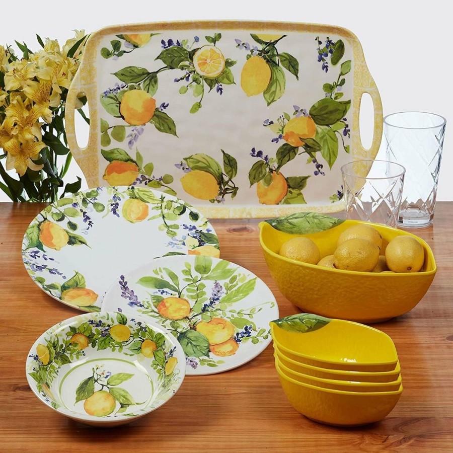 Glassware & Tabletop * | Certified International 11 Melamine Dinner Plate | Lemon Zest