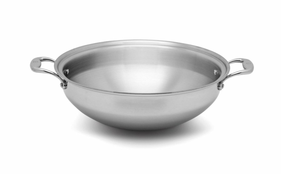 Cooks' Tools * | Heritage Steel Cookware Stainless Steel Wok With Lid | 13.5