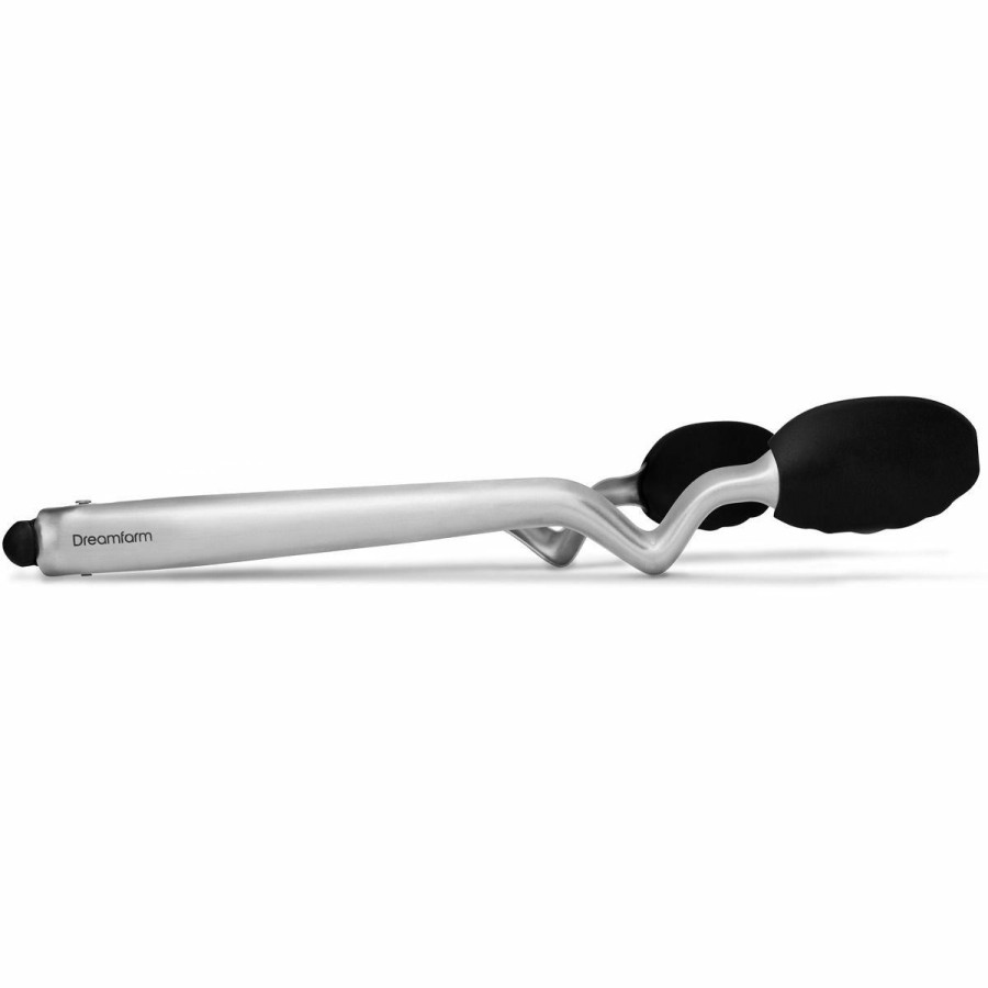 Cooks' Tools * | Dreamfarm 12 Clongs Silicone Tongs | Black