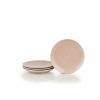 Glassware & Tabletop * | Everything Kitchens Modern Colorful Neutrals Rippled 8 Side Plates (Set Of 4) Glazed | Blush Pink