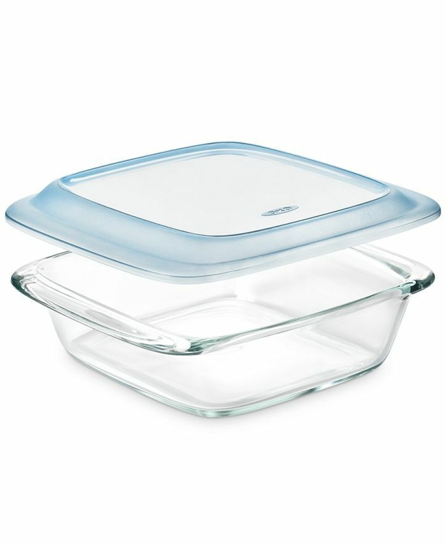 Kitchen * | Oxo Glass 2-Qt Baking Dish & Lid Blue