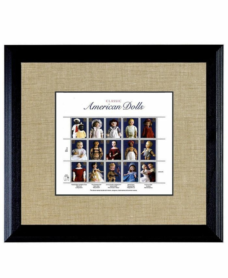 Misc_Gifts * | American Coin Treasures Dolls Stamp Sheet In Wood Frame, 16 X 14 Multi