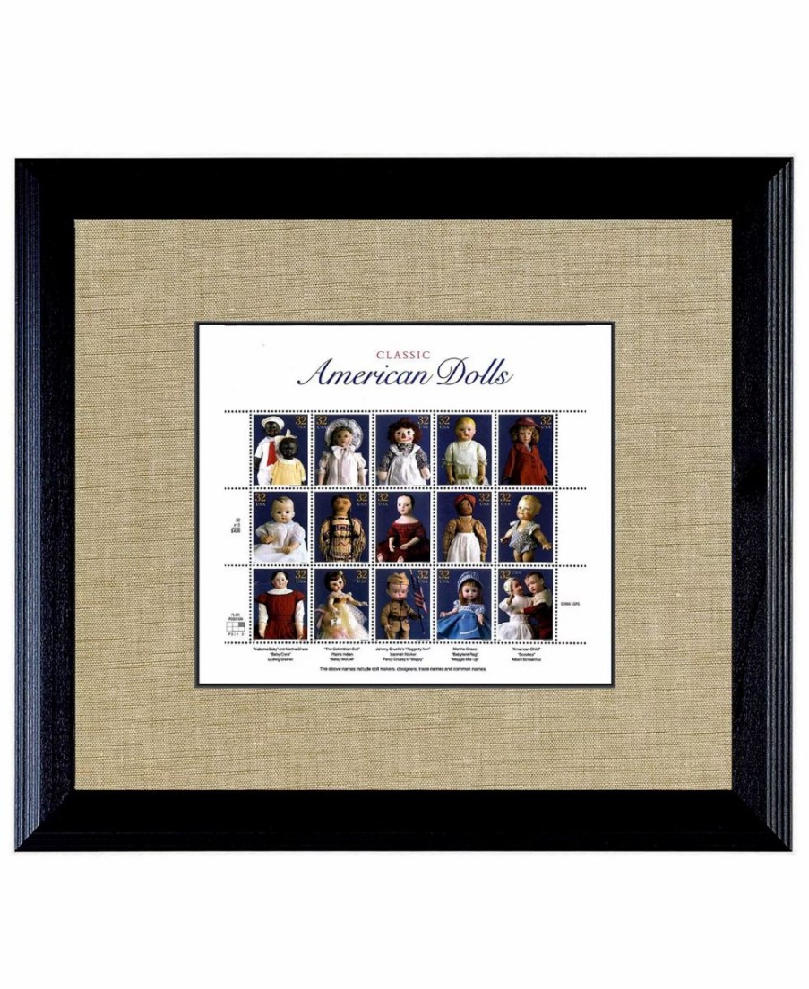 Misc_Gifts * | American Coin Treasures Dolls Stamp Sheet In Wood Frame, 16 X 14 Multi