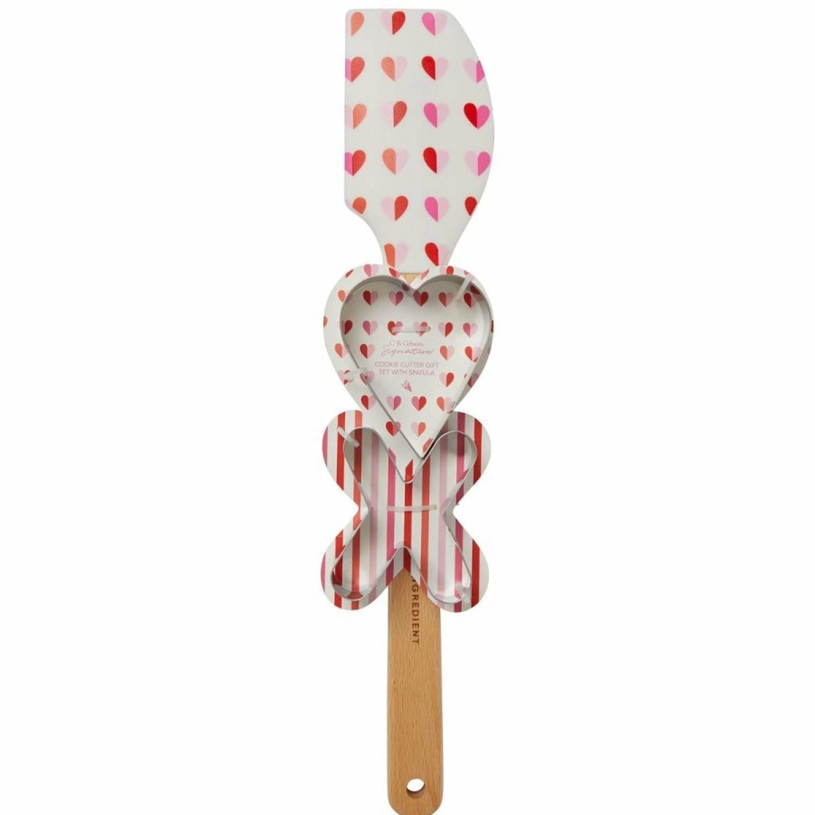 Cooks' Tools * | C.R Gibson (One Coast) C.R. Gibson Love Is The Secret Ingredient Spatula With Cookie Cutters Gift Set