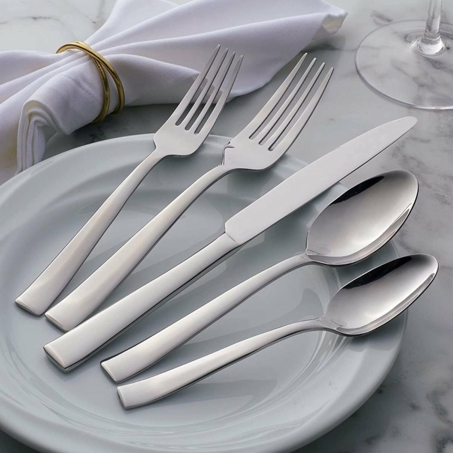 Glassware & Tabletop * | Oneida Stainless Steel 20-Piece Flatware Set | Monolith