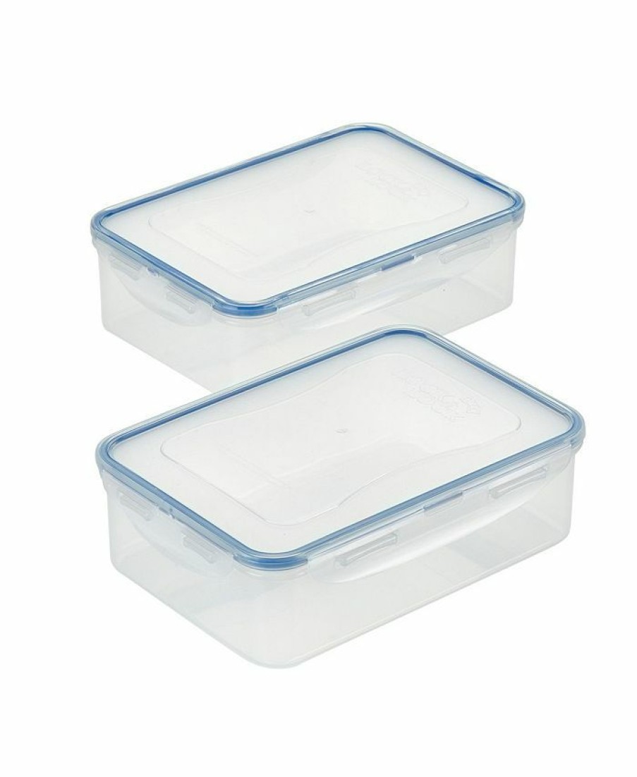 Kitchen * | Lock N Lock Easy Essentials Rectangular 4-Pc. Food Storage Containers, 54-Oz. Clear