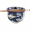 Glassware & Tabletop * | Fuji Merchandise 5 Noodle Bowl & Chopsticks | Blue Crane