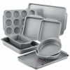 Kitchen * | Farberware Nonstick Bakeware Set With Cooling Rack, 10-Piece Gray