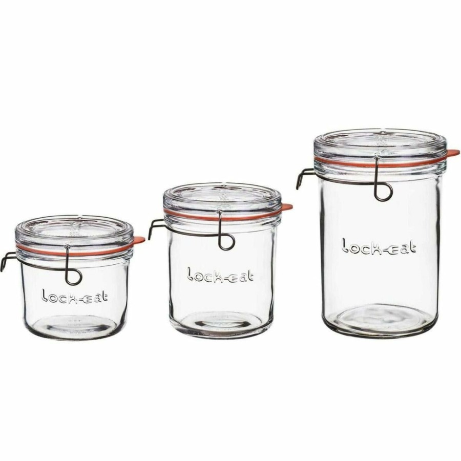 Glassware & Tabletop * | Luigi Bormioli Lock-Eat 3-Piece Frigo Jar Set