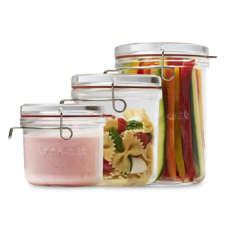 Glassware & Tabletop * | Luigi Bormioli Lock-Eat 3-Piece Frigo Jar Set