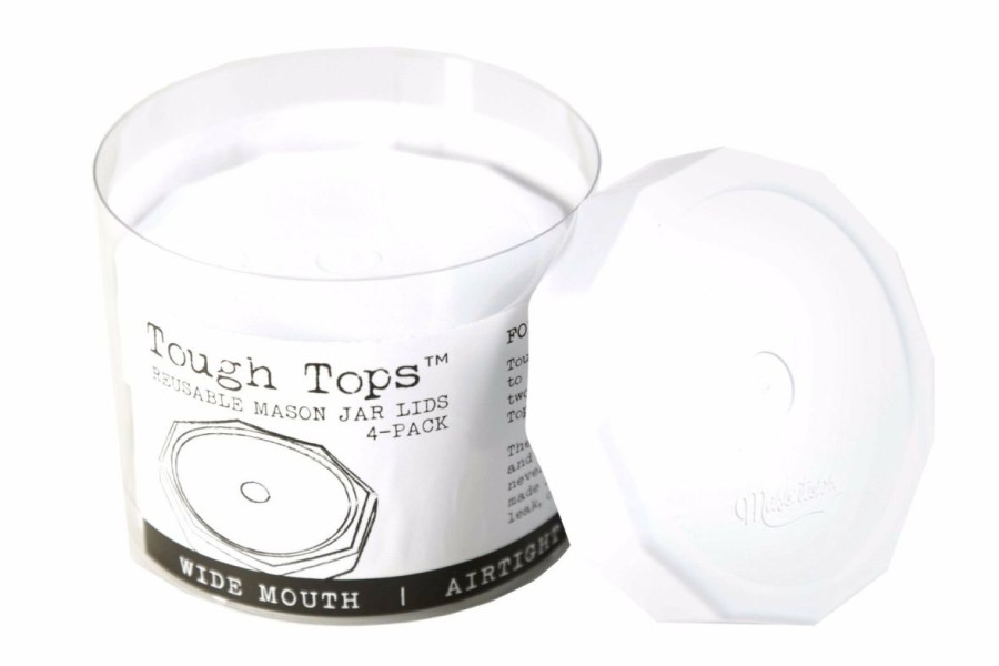 Cooks' Tools * | Masontops Tough Tops Wide Mouth Mason Jar Lids Set Of 4