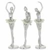 Misc_Gifts * | Rosemary Lane Glam Dancer Sculpture, Set Of 3 Silver-Tone