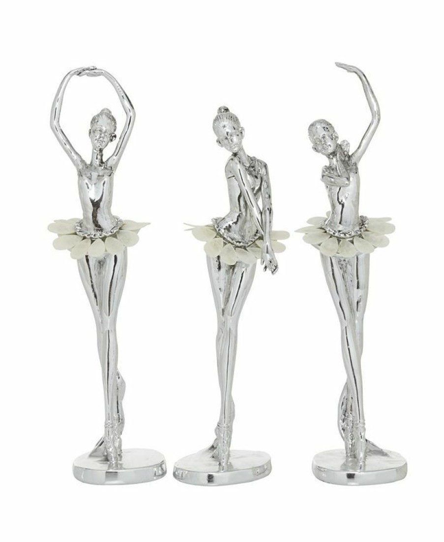 Misc_Gifts * | Rosemary Lane Glam Dancer Sculpture, Set Of 3 Silver-Tone