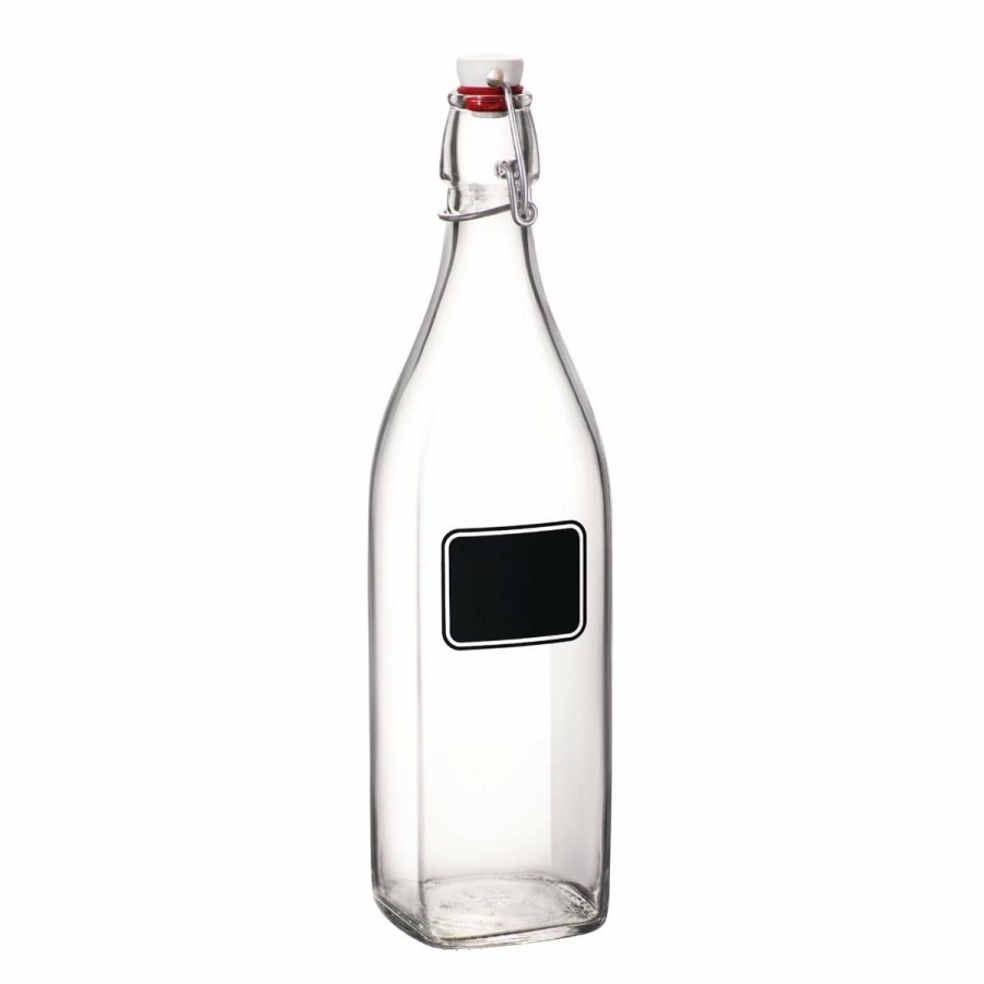 Glassware & Tabletop * | Bormioli Rocco 33.75Oz Swing Top Glass Bottle With Chalkboard Label