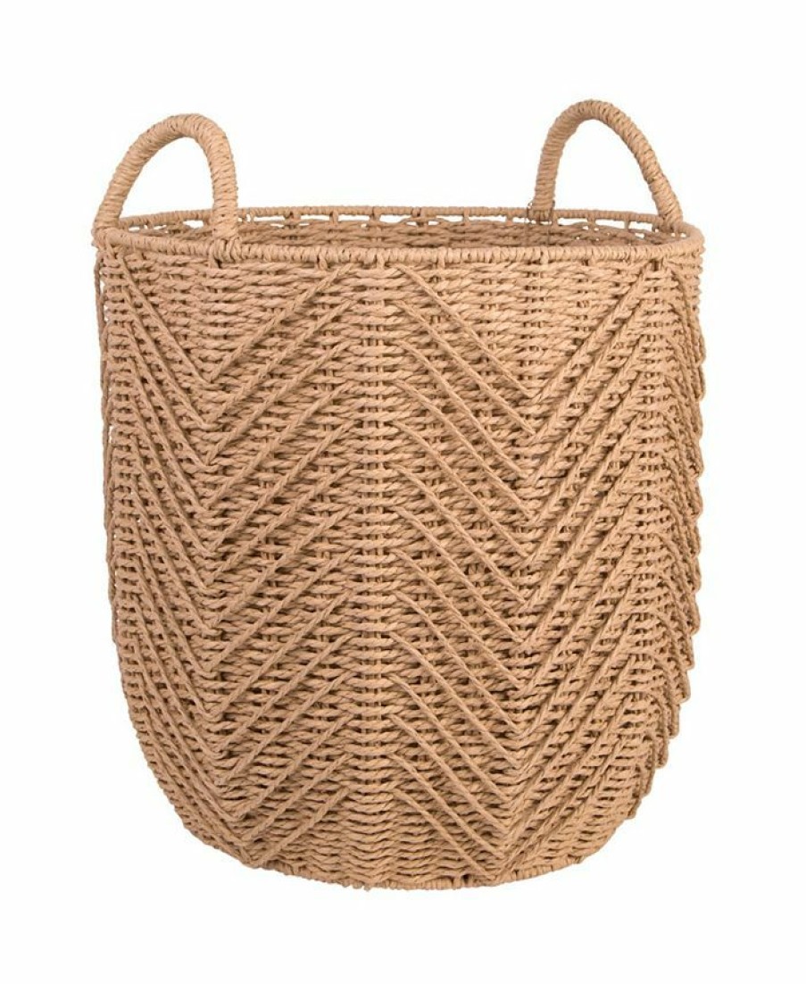 Misc_Gifts * | Home Essentials Zel Round Medium Basket Natural