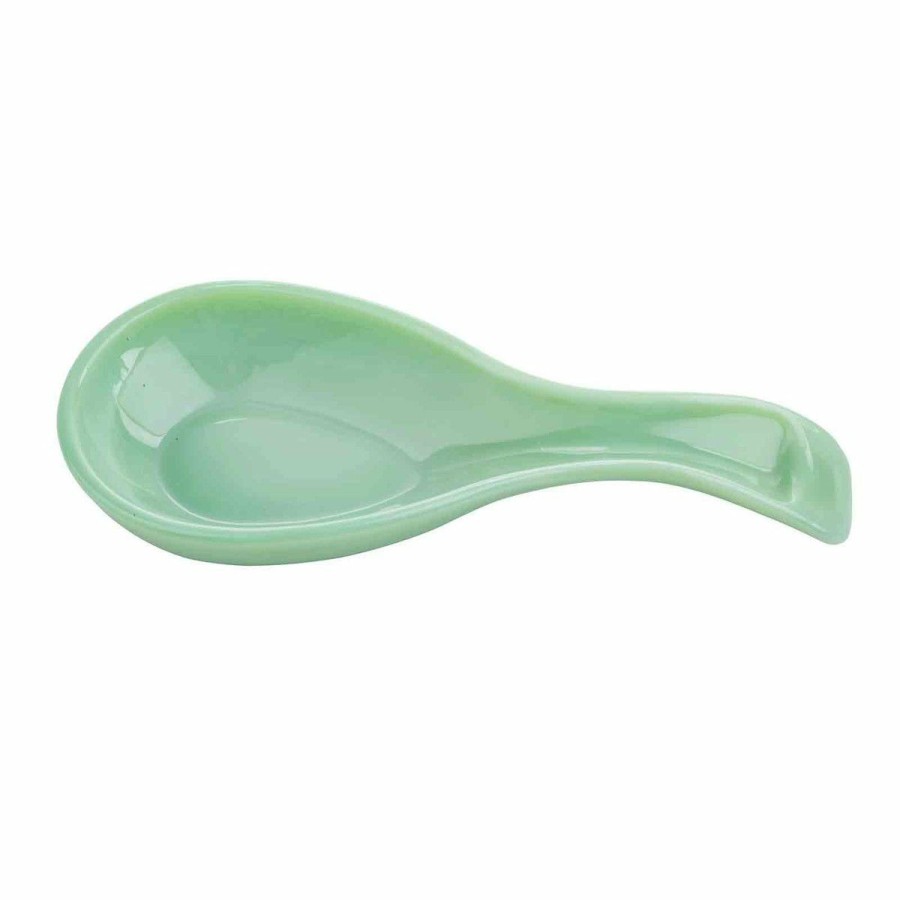 Cooks' Tools * | Tablecraft Jadeite Glass Collection Spoon Rest