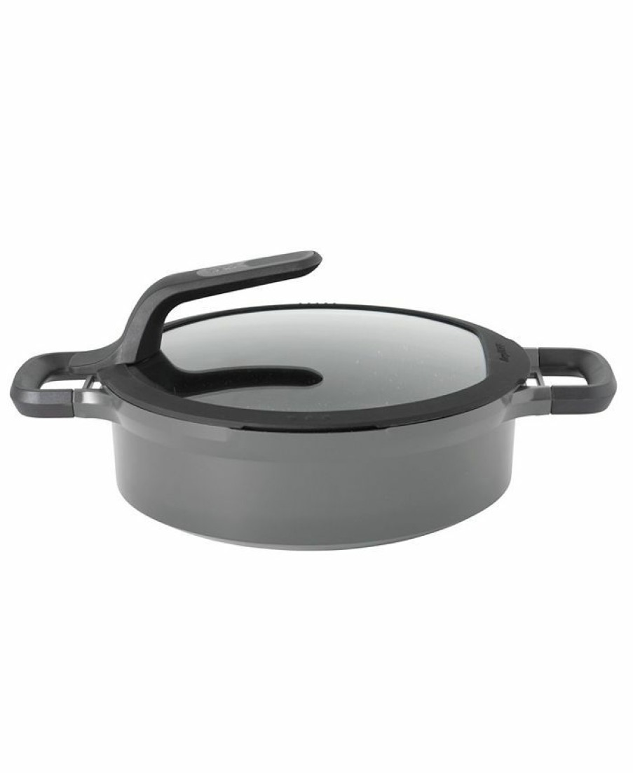 Kitchen * | Berghoff Gem Collection Nonstick 2.7-Qt. Covered 2-Handled Saute Pan Gray