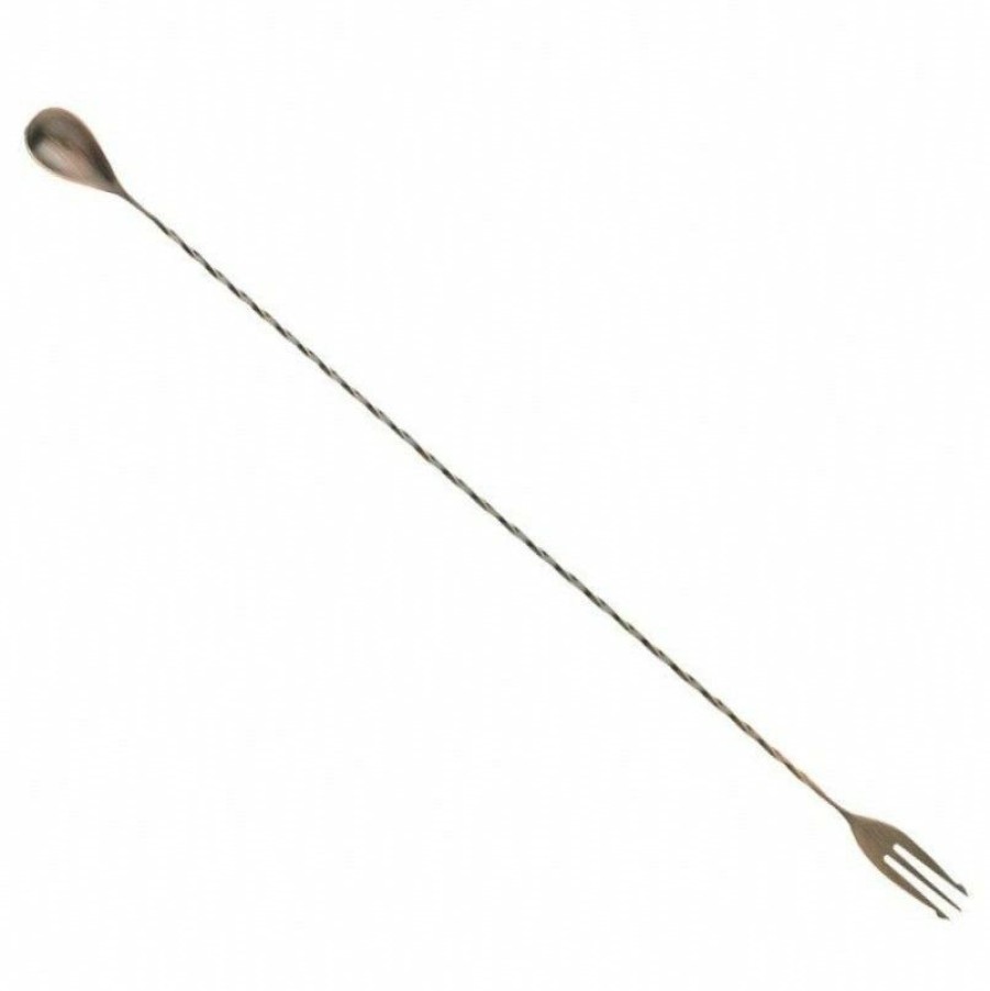 Glassware & Tabletop * | Mercer Barfly 19.6 Bar Spoon With Fork | Antique Copper