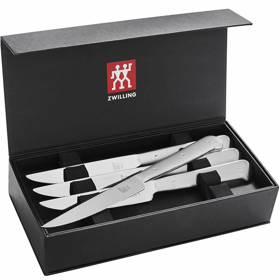 Knives * | Zwilling J.A. Henckels Porterhouse Stainless Steel Steak Knife Set In Gift Box | 8-Piece