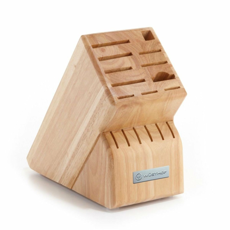 Knives * | Wusthof Cutlery Wusthof 17-Slot Knife Block | Beechwood