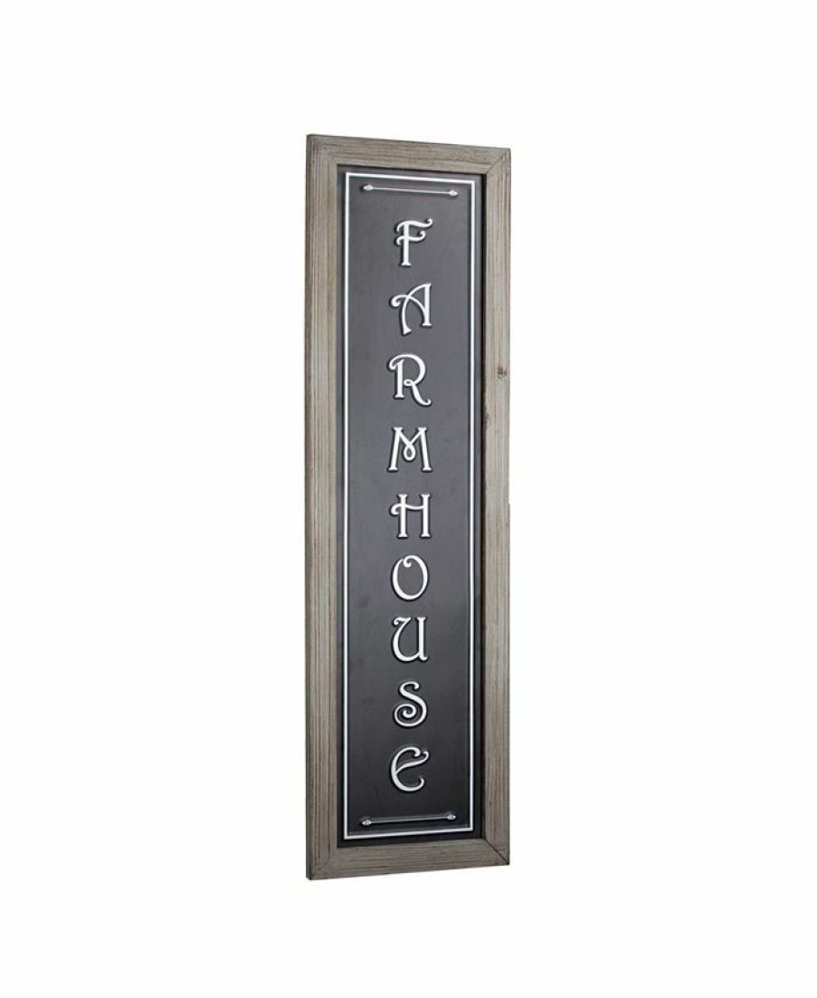 Misc_Gifts * | Crystal Art Gallery Merican Art Decor Vertical Farmhouse Sign Charcoal