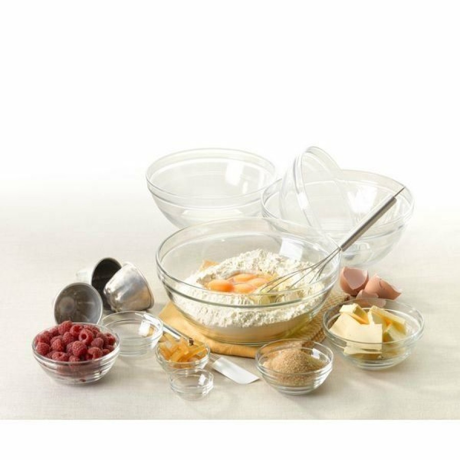 Cooks' Tools * | Duralex Lys Stackable 1/2-Quart Clear Glass Bowls Set Of 6