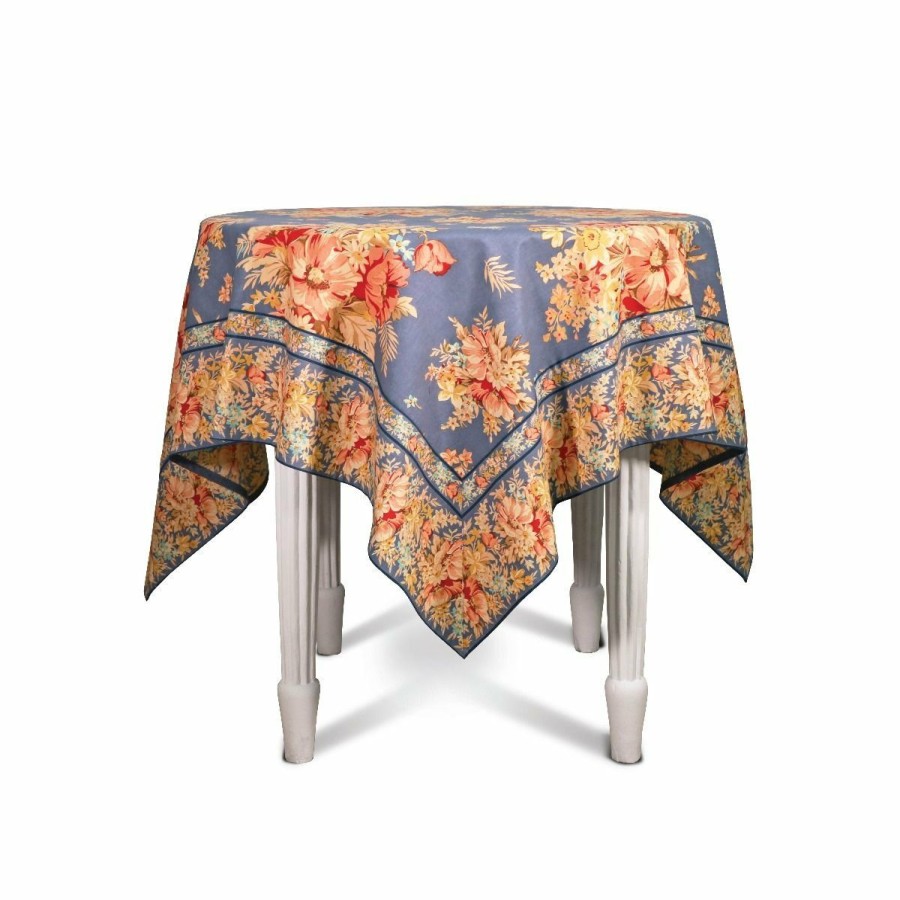 Glassware & Tabletop * | April Cornell 54 X 54 Charming Breakfast Tablecloth | Vintage Denim