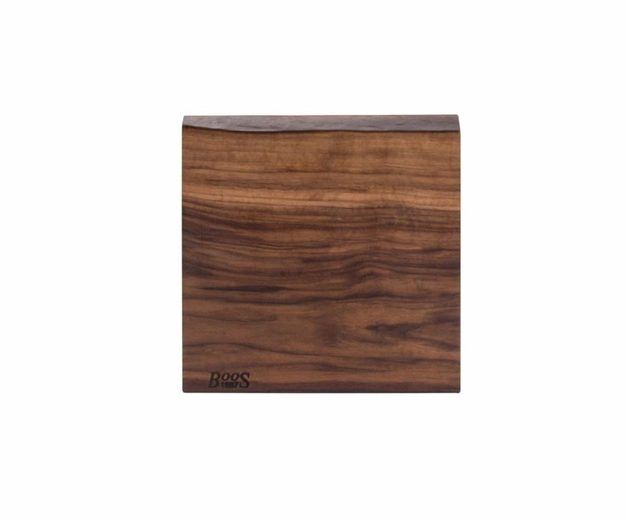 Knives * | John Boos 1887 Rustic Edge Walnut Cutting Board 13 X12