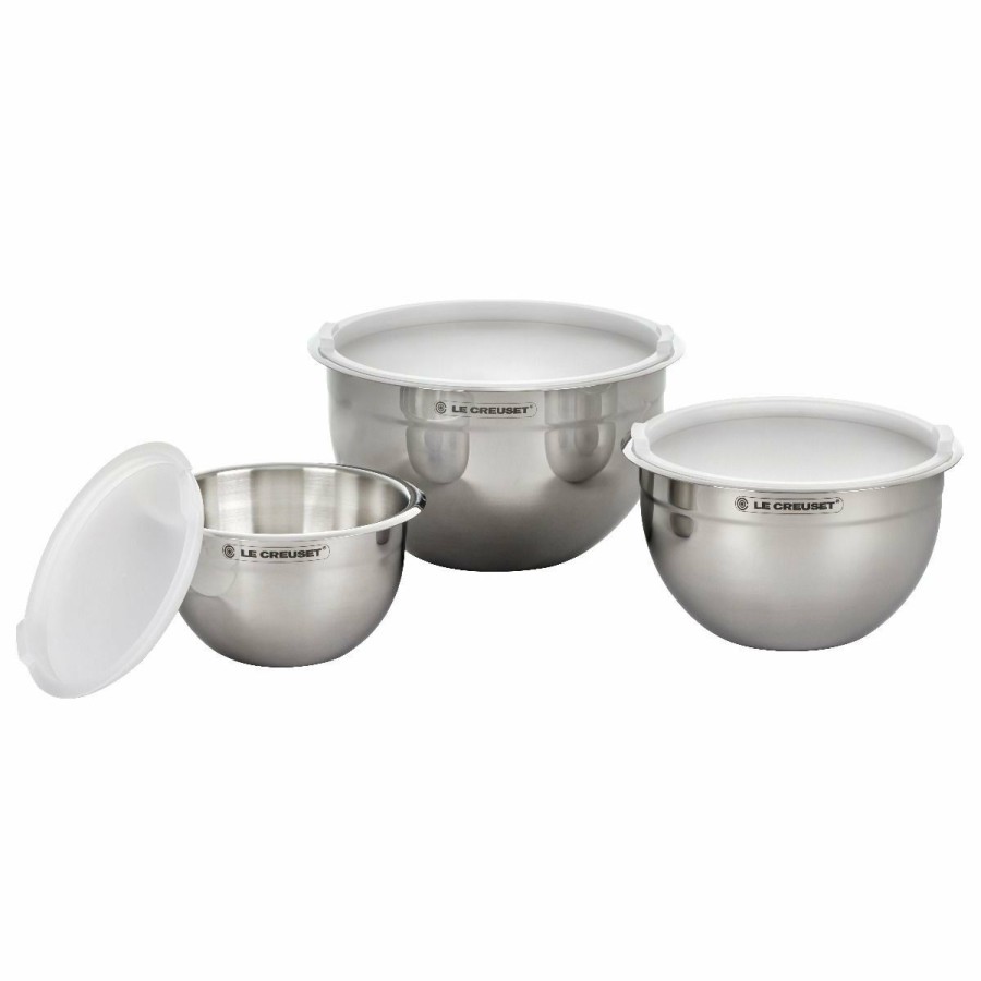 Cooks' Tools * | Le Creuset Nested Stainless Steel Mixing Bowls (Set Of 3)