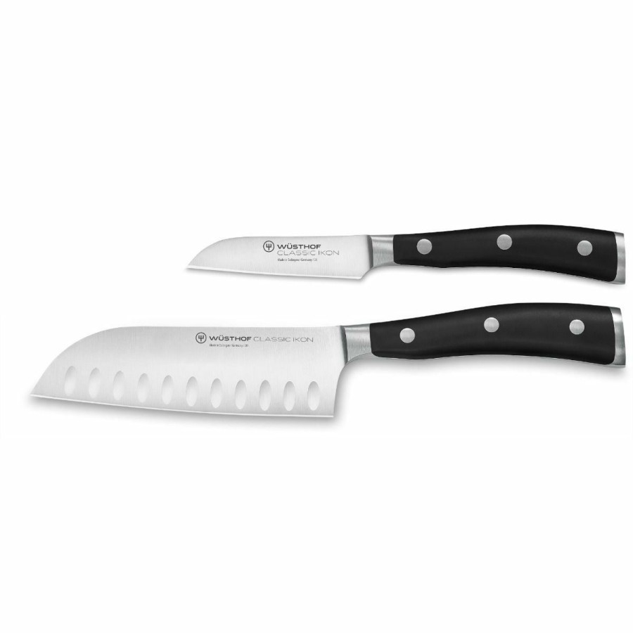 Knives * | Wusthof Cutlery Wusthof Classic Ikon 2-Piece Mini Asian Knife Set