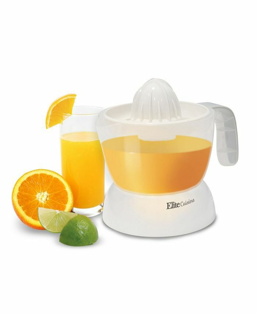 Kitchen * | Elite Gourmet Cuisine Citrus Juicer White